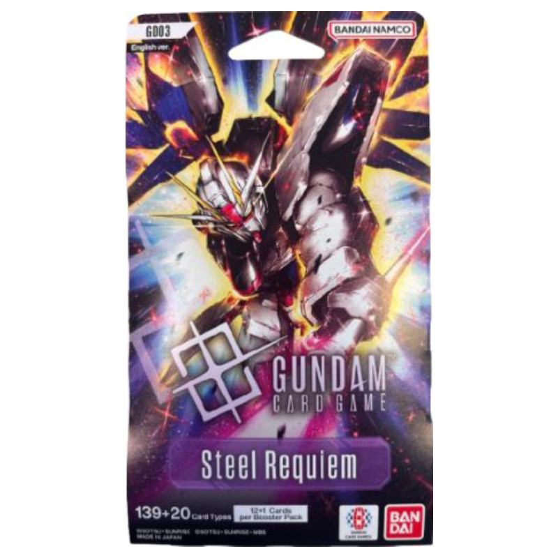 Gundam Card Game - GD03 Steel Requiem - Blister con Busta 12+1 Carte ENG